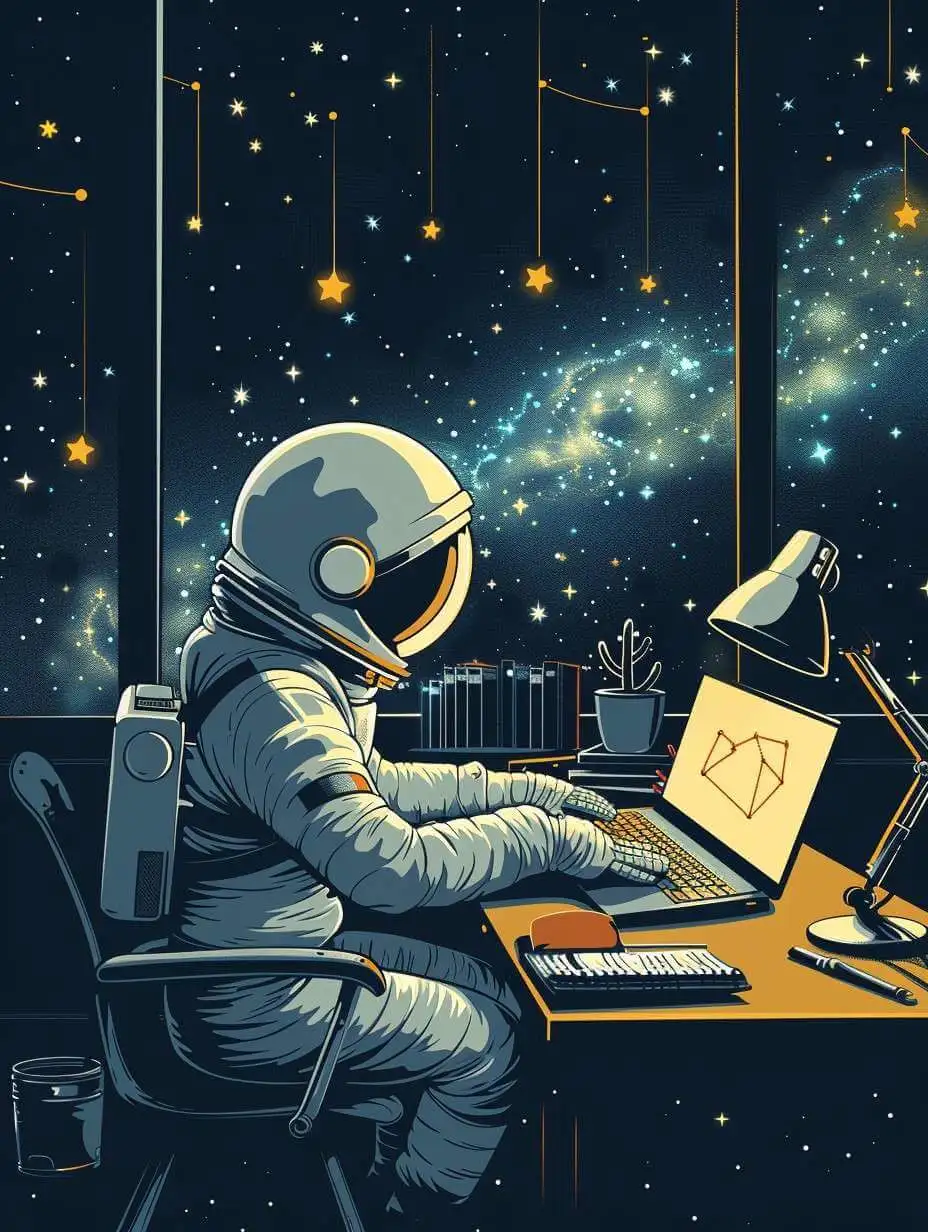 MJ咒语|可爱的宇航员